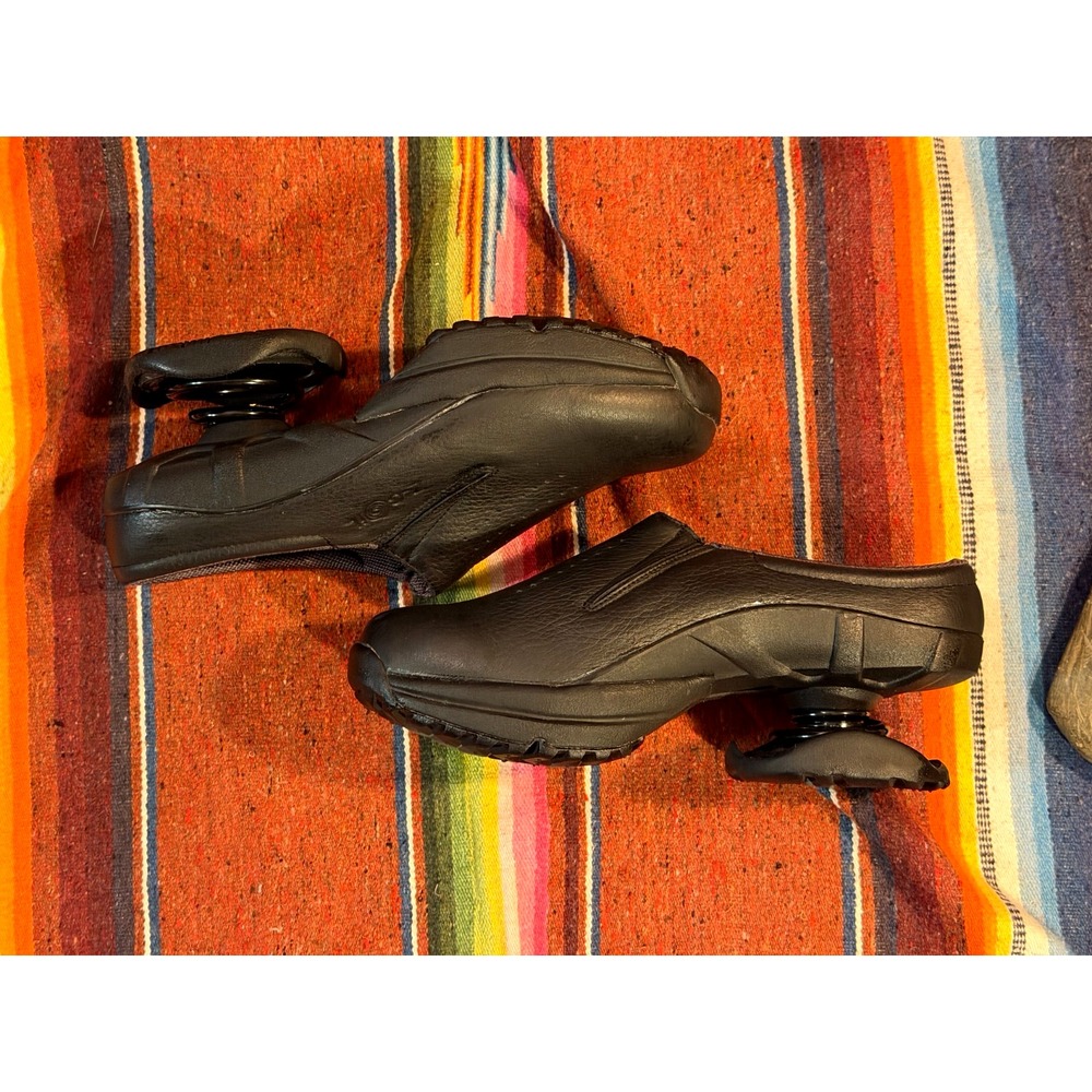 Z Coil Taos Clog M 9/W 10.5 Black Leather Unisex Spring Heel Walking Comfort Sho